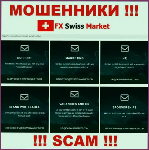 Е-мейл, который интернет-обманщики FX SwissMarket представили у себя на информационном сервисе