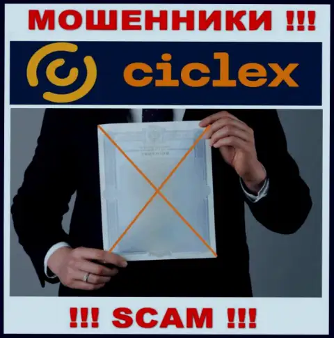 Инфы о лицензии конторы Ciclex Com на ее официальном сайте нет