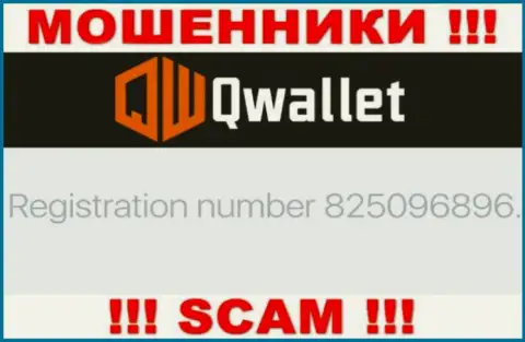 Контора Q Wallet представила свой регистрационный номер на официальном информационном портале - 825096896