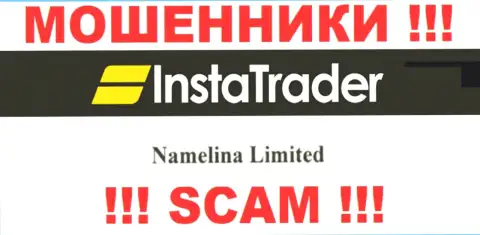 Юридическое лицо компании InstaTrader Net - это Namelina Limited, инфа взята с официального сайта