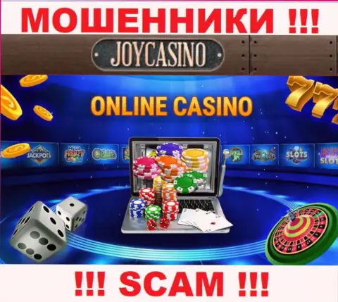 Род деятельности ДжойКазино Ком: Internet казино - отличный доход для мошенников