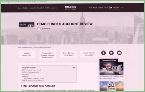 Обзор мошеннических комбинаций FTMO, который позаимствован на одном из сайтов-отзовиков