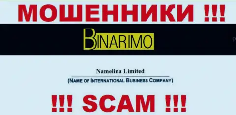 Юридическим лицом Бинаримо Ком является - Namelina Limited
