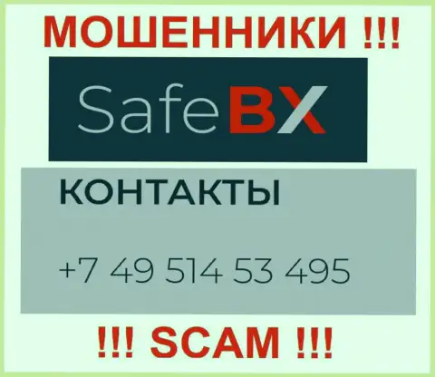 Облапошиванием своих клиентов internet мошенники из Safe BX промышляют с различных номеров телефонов