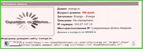 Возраст доменного имени forex брокерской организации Сварга, исходя из справочной инфы, полученной на веб-ресурсе довериевсети рф