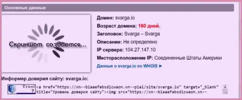 Возраст доменного имени forex брокерской организации Сварга, исходя из справочной инфы, полученной на веб-ресурсе довериевсети рф
