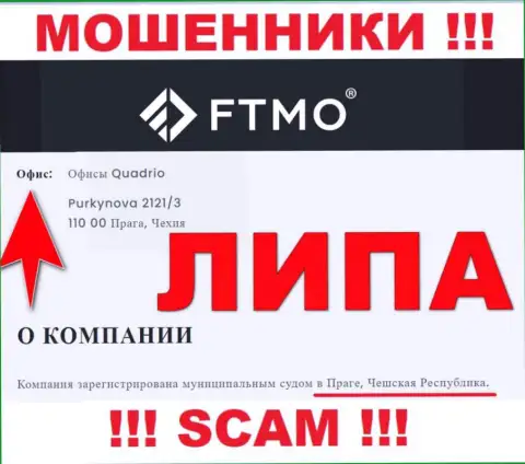 На онлайн-ресурсе FTMO приведена липовая инфа относительно юрисдикции компании