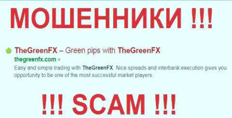 Green FX - это КУХНЯ НА ФОРЕКС !!! SCAM !!!