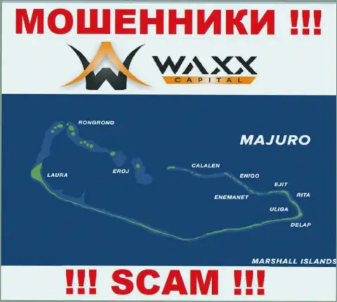 С интернет-мошенником Waxx-Capital довольно опасно иметь дела, они базируются в офшорной зоне: Majuro, Marshall Islands