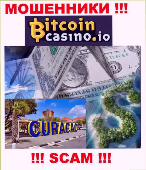BitcoinCasino безнаказанно обманывают, ведь обосновались на территории - Кюрасао