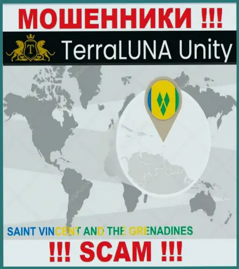 Официальное место регистрации интернет-мошенников TerraLunaUnity - Saint Vincent and the Grenadines