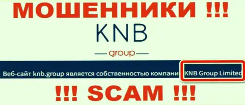 Юридическое лицо аферистов КНБ Групп - это KNB Group Limited, информация с веб-портала ворюг