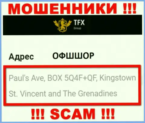 Не работайте совместно с компанией TFX Group - указанные мошенники осели в офшоре по адресу Paul's Ave, BOX 5Q4F+QF, Kingstown, St. Vincent and The Grenadines