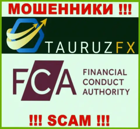 На онлайн-ресурсе Tauruz FX есть инфа о их мошенническом регулирующем органе - FCA