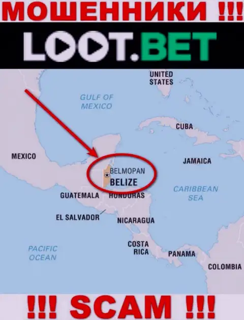 Советуем избегать совместной работы с аферистами LootBet, Belize - их оффшорное место регистрации