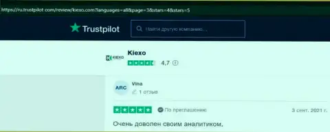 Точки зрения пользователей сети internet об Форекс дилинговой организации Kiexo Com на интернет-ресурсе трастпилот ком