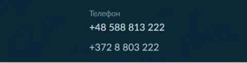 Телефонные номера криптовалютной online обменки БТКБИТ Сп. З.о.о.