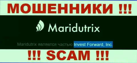 Компания Maridutrix Com находится под руководством организации Invest Forward, Inc.